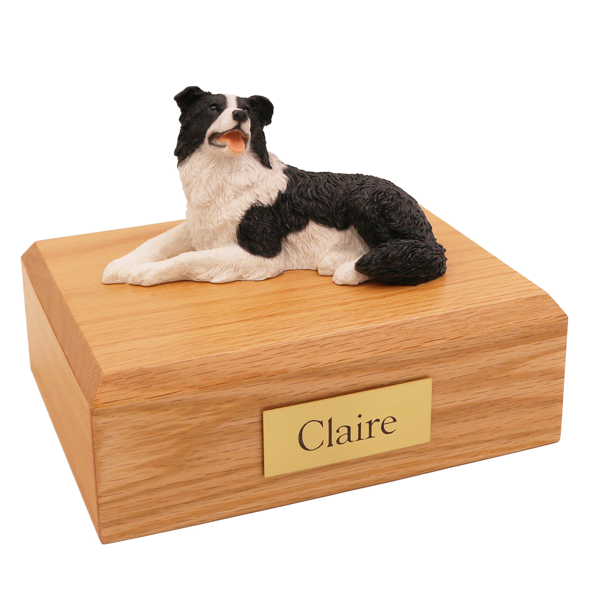 Dog, Border Collie, Lying - Figurine Urn
