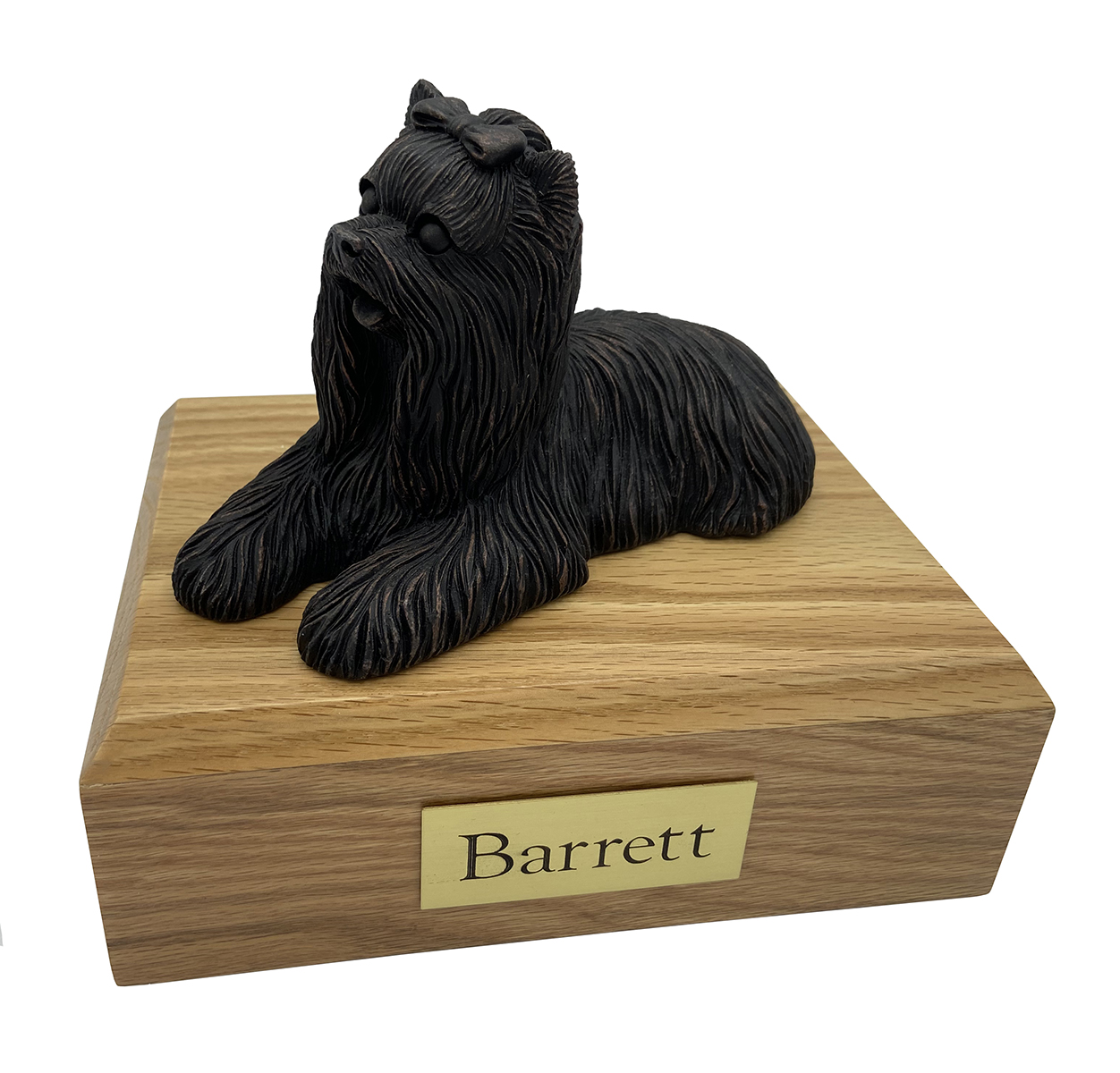 Dog, Yorkshire Terrier, Bronze - Figurine Urn