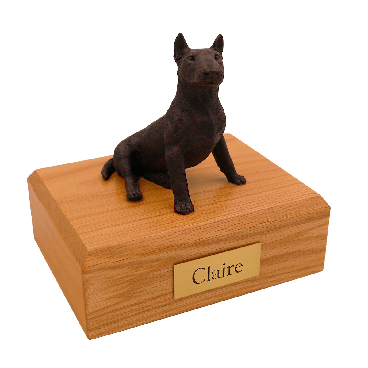 Dog, Bull Terrier, Bronze - Figurine Urn