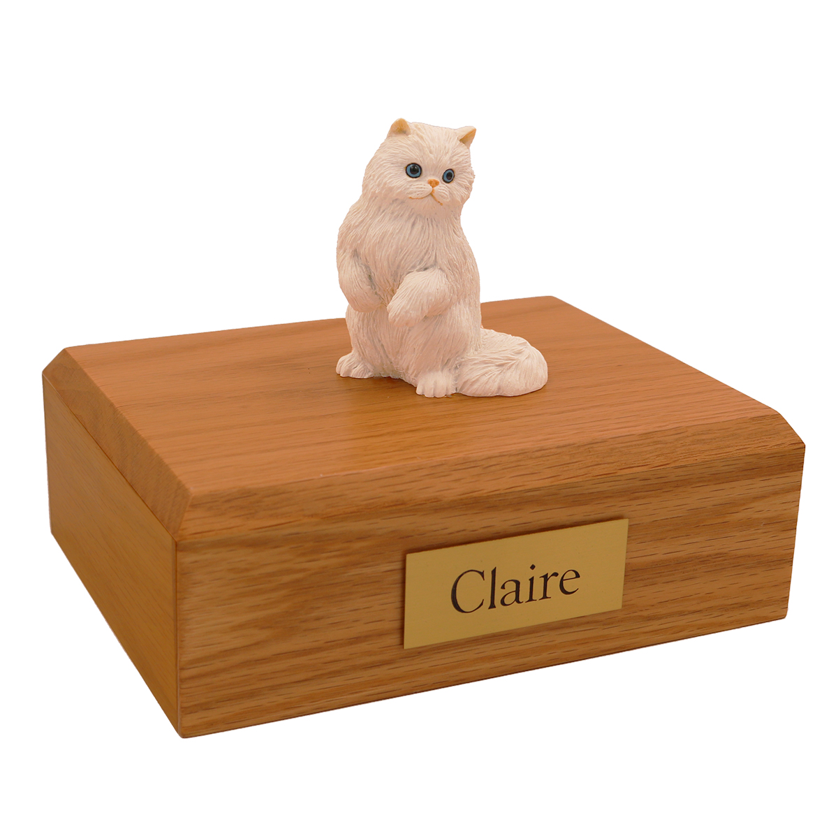 Cat, Persian, White - Figurine Urn