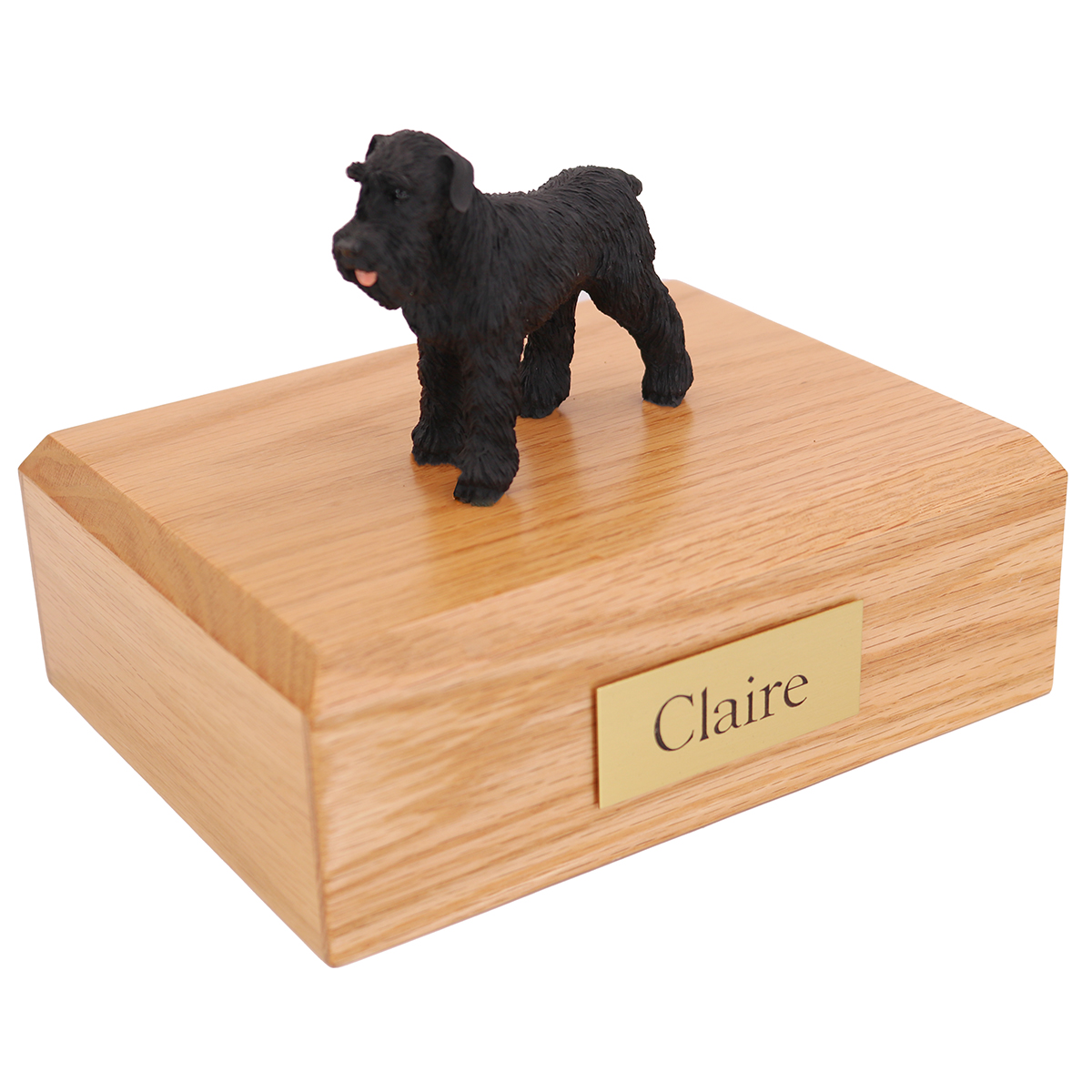 Dog, Schnauzer, Black - ears down - Figurine Urn
