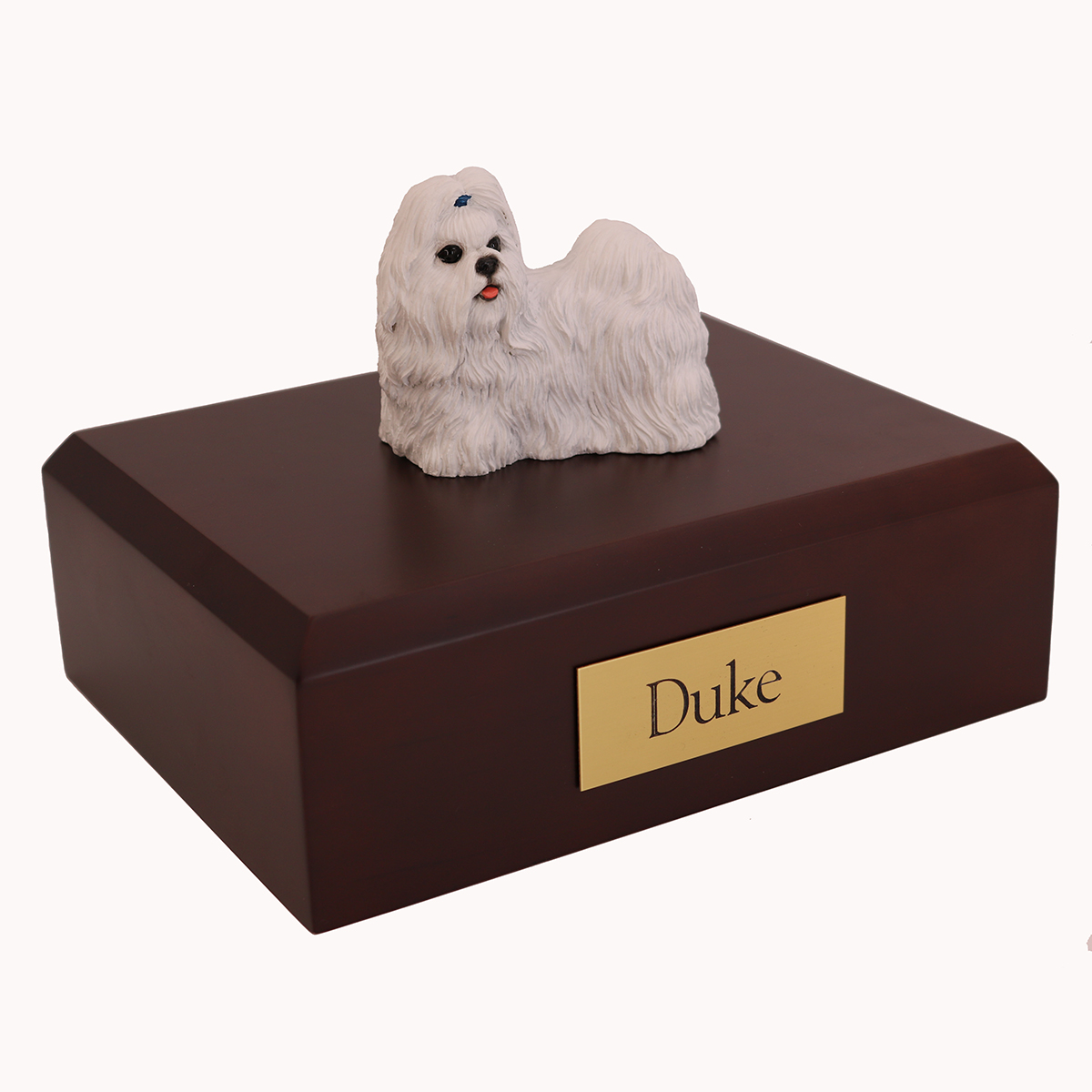 Dog, Shih Tzu, White - Figurine Urn