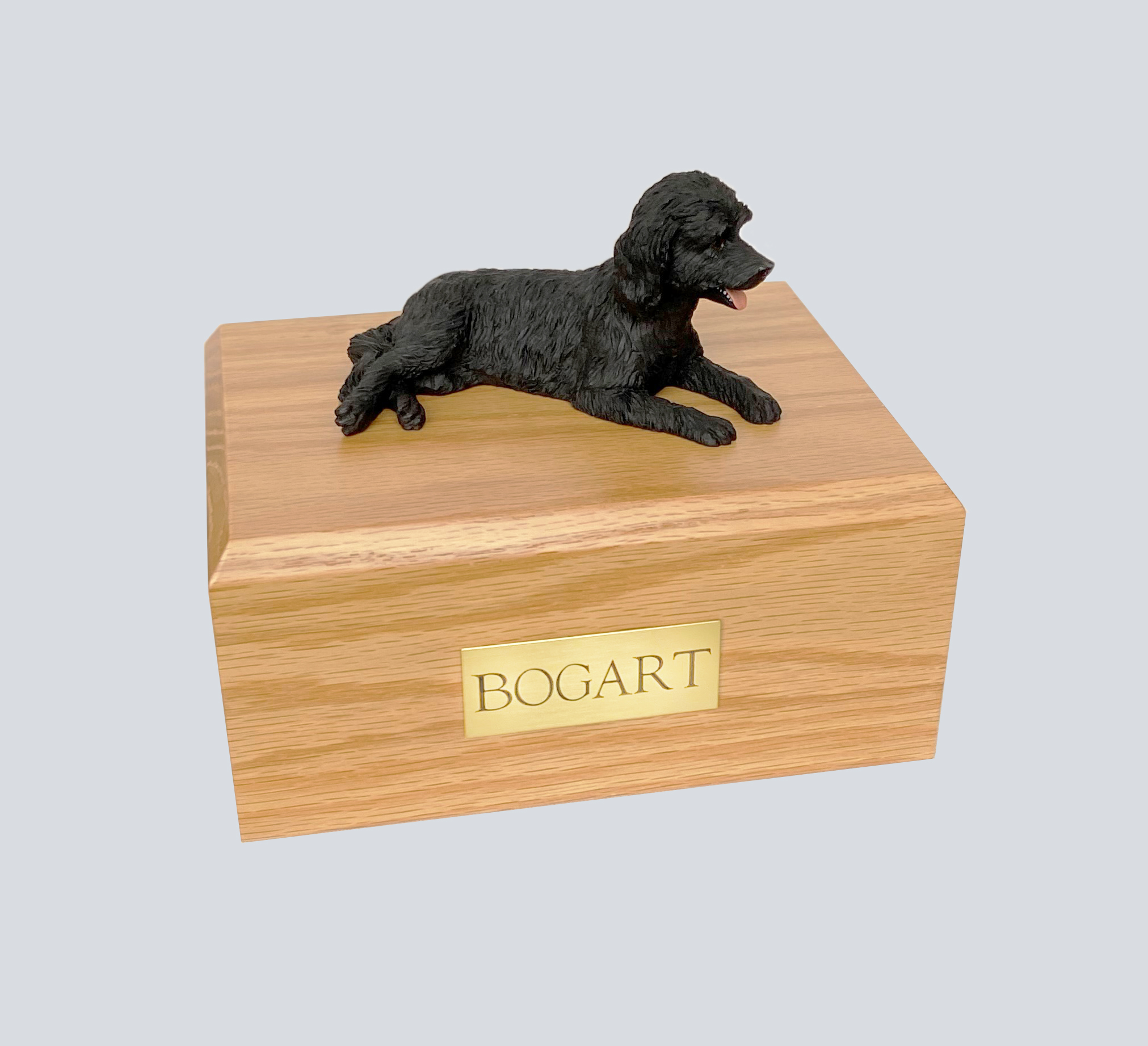Dog, Labradoodle, Black - Figurine Urn
