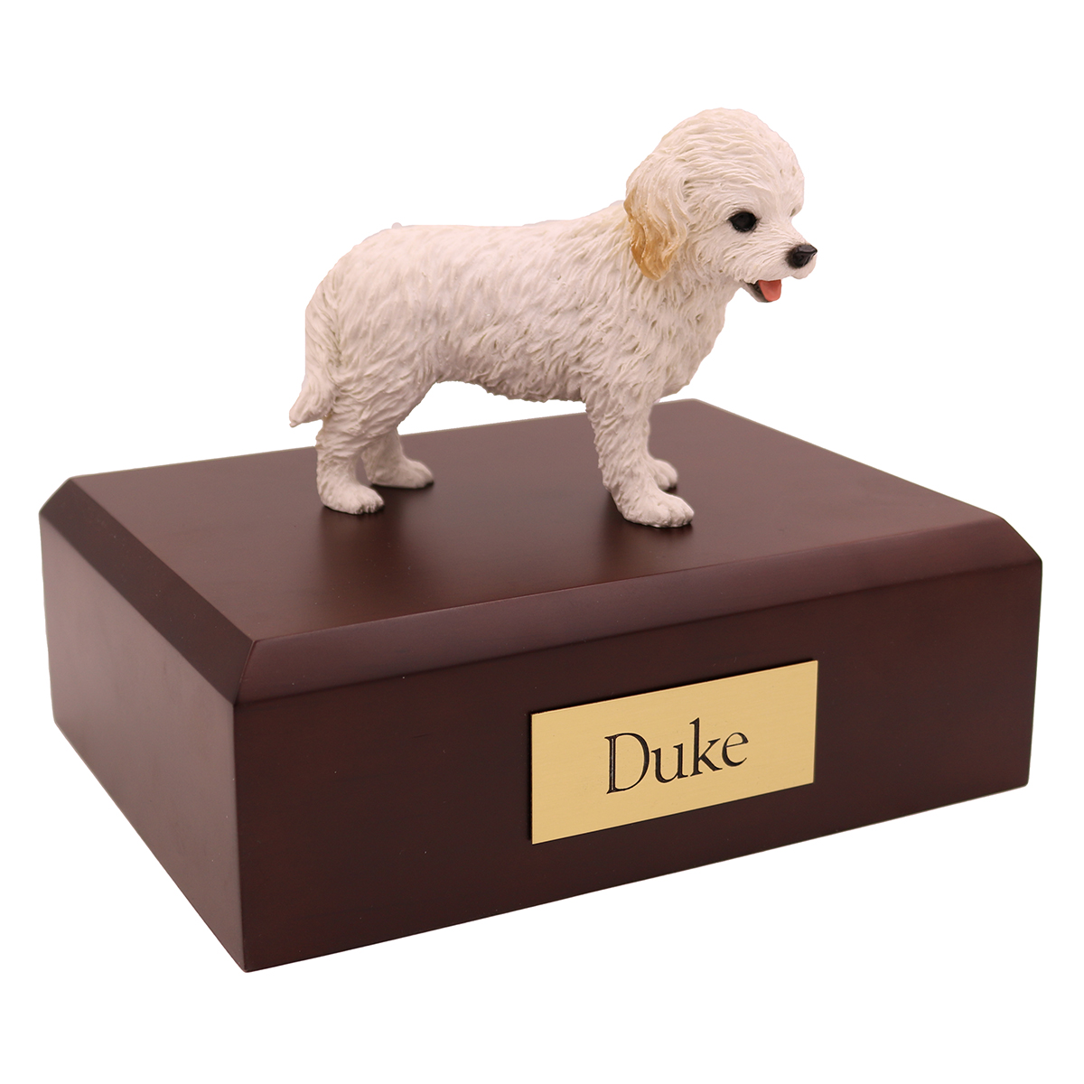 Dog, Cockapoo, White - Figurine Urn