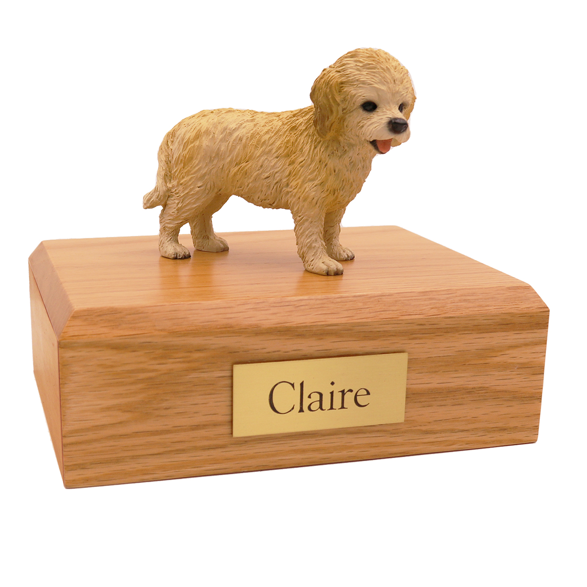 Dog, Cockapoo, Blonde - Figurine Urn