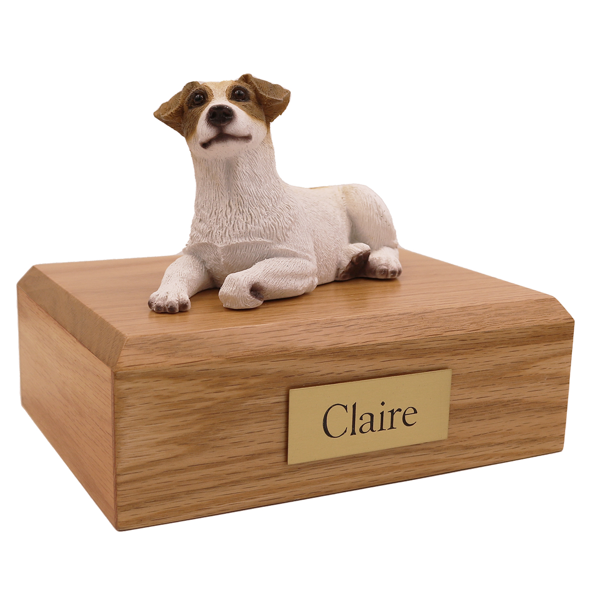 Dog, Jack Russell Terrier, Brown/White - Figurine Urn
