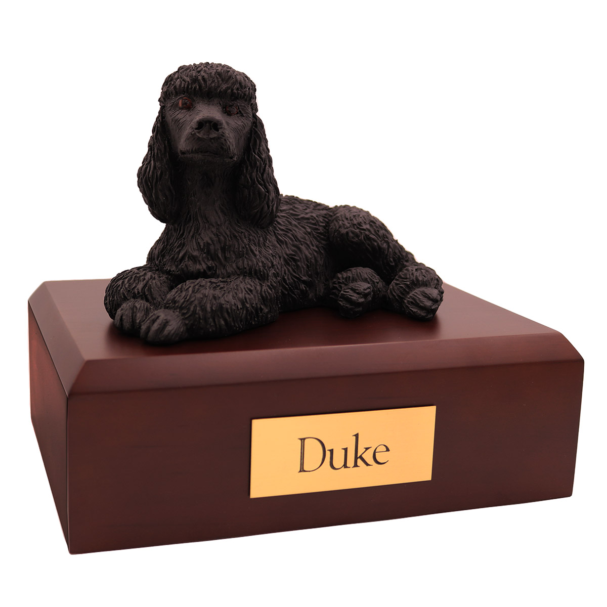 Dog, Poodle, Black - Figurine Urn