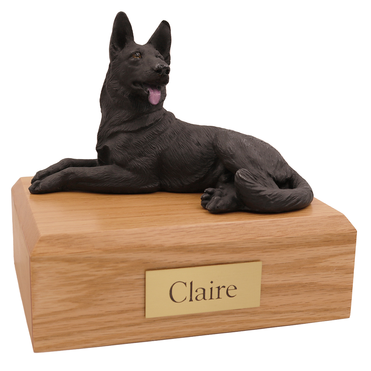 Dog, German Shepherd, Black - Figurine Urn