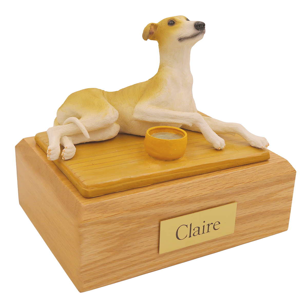 Dog, Greyhound, Tan - Figurine Urn