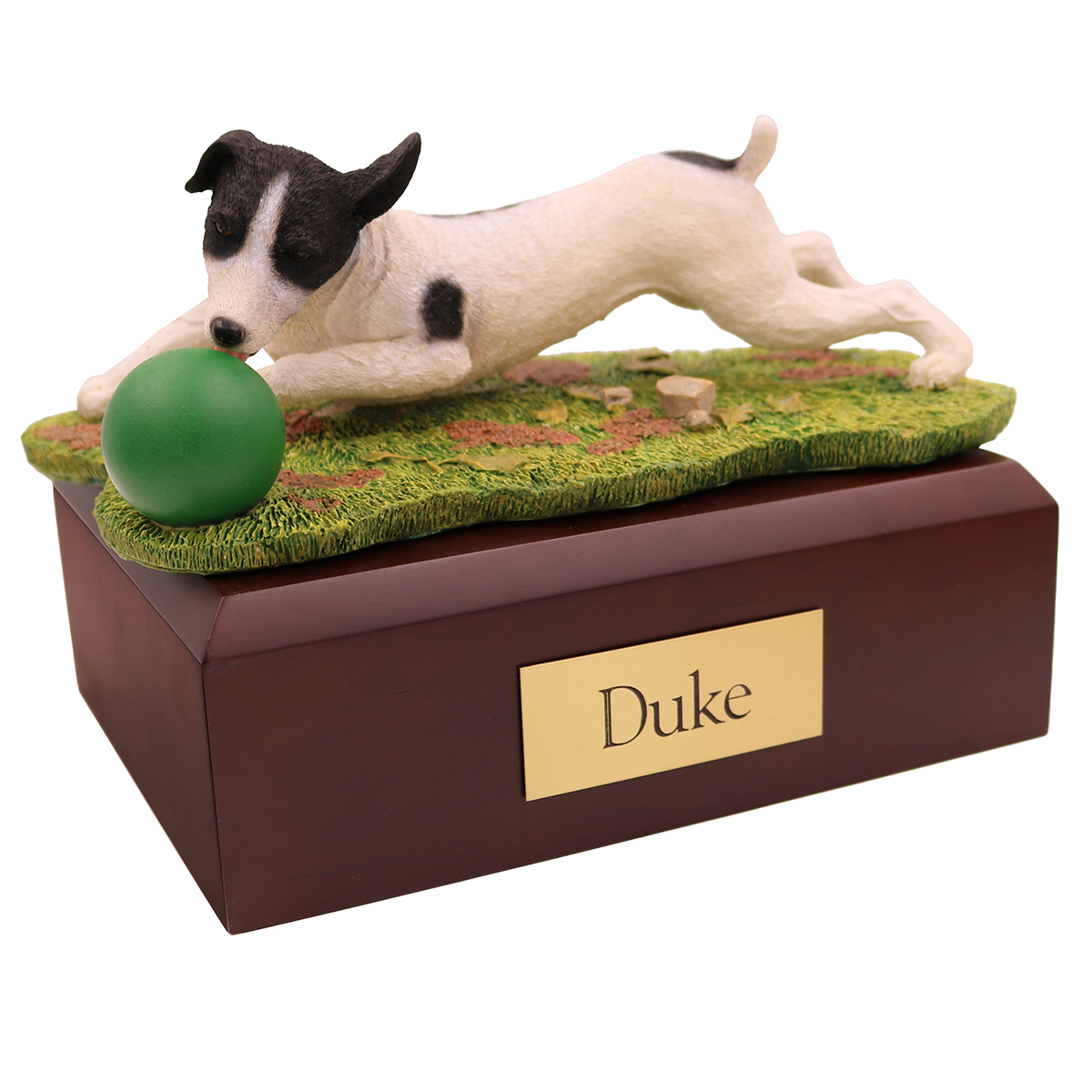 Jack Russel Terrier, Black/White - Figurine Urn