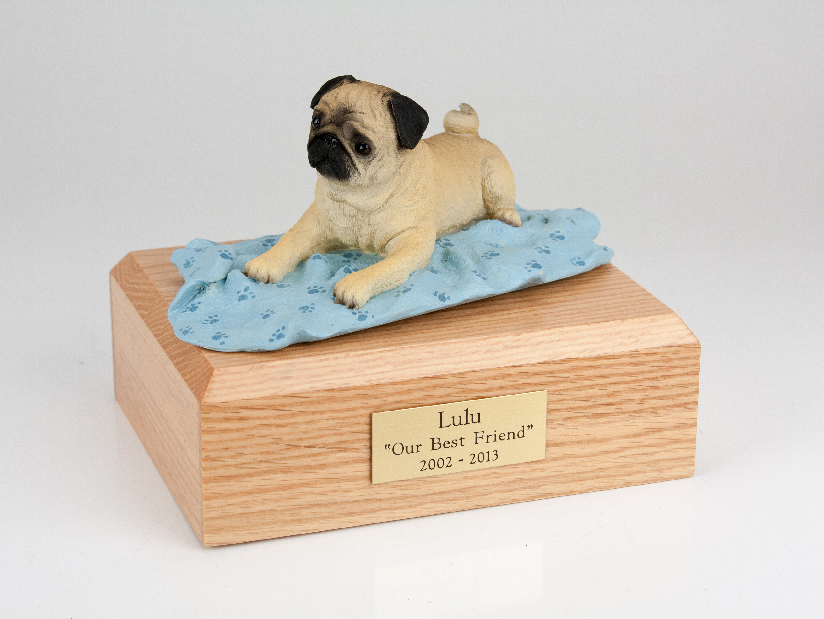Dog, Pug, Fawn - Figurine Urn