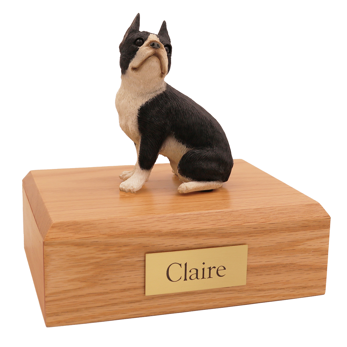 Dog, Boston Terrier - Figurine Urn