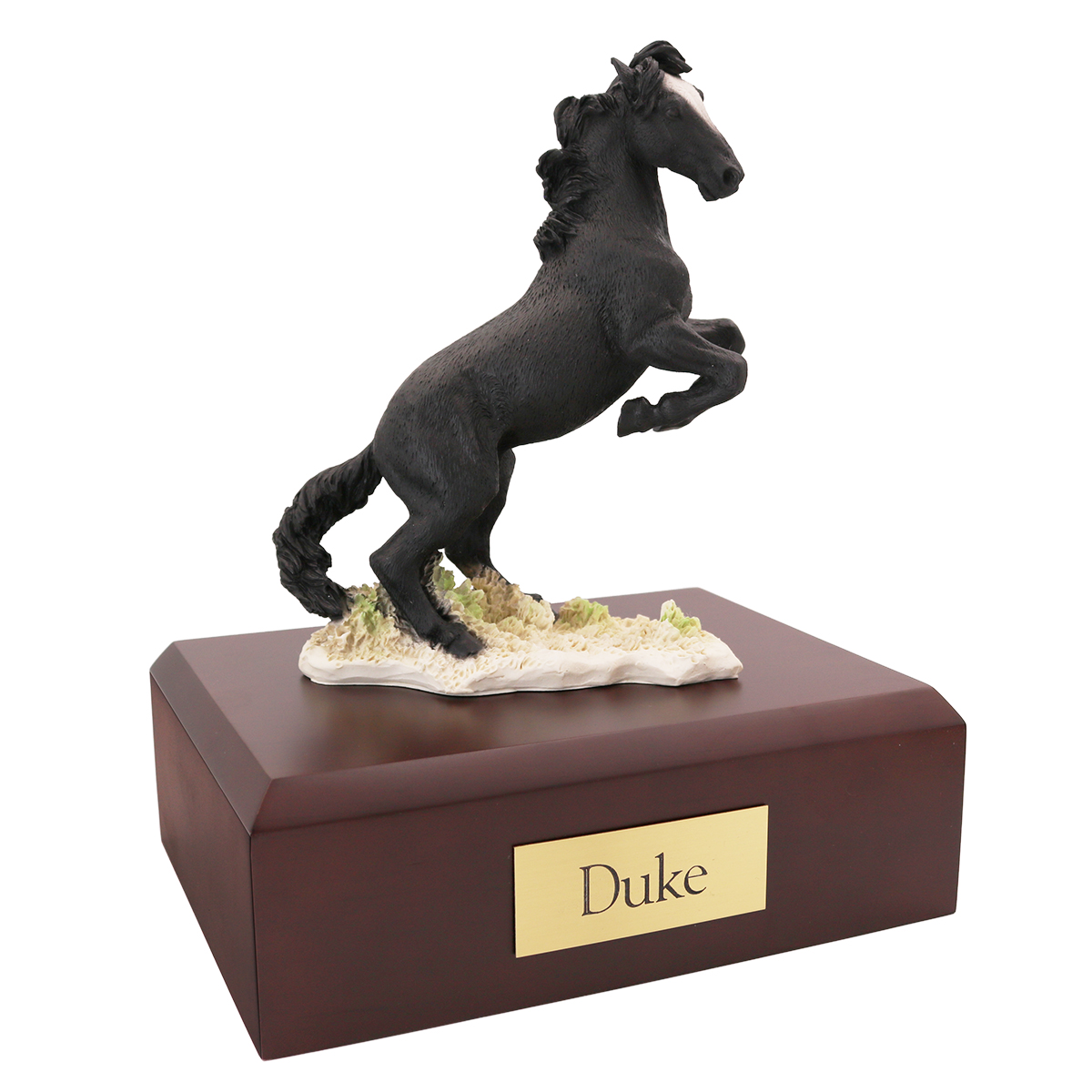 Horse, Mustang, Black - Figurine Urn