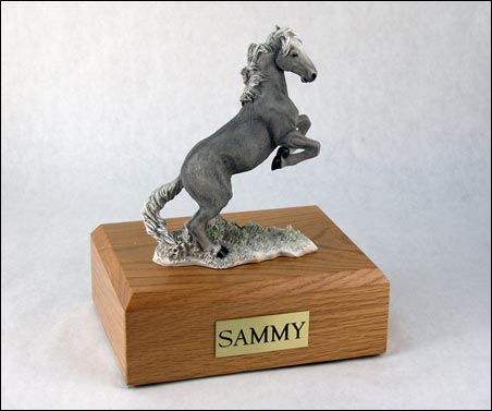 Horse, Mustang, Gray - Figurine Urn