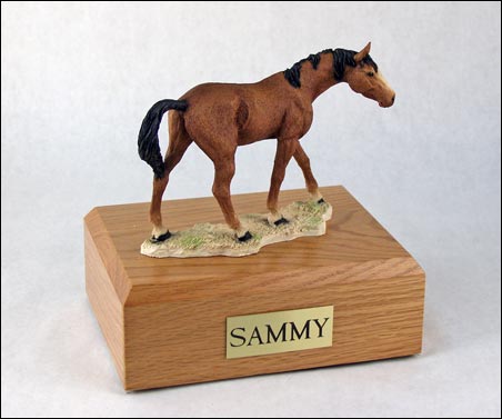 Horse, Brown, Standing - Figurine Urn