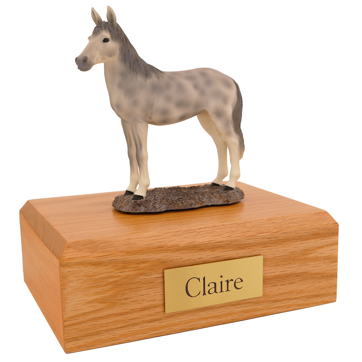 Horse, Dapple, Gray, Standing - Figurine Urn