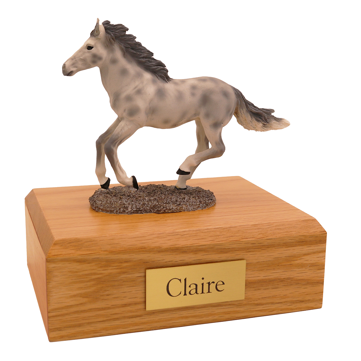 Horse, Dapple, Gray, Running - Figurine Urn