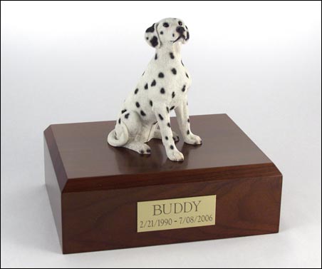 Dog, Dalmatian, Sitting - Figurine Urn