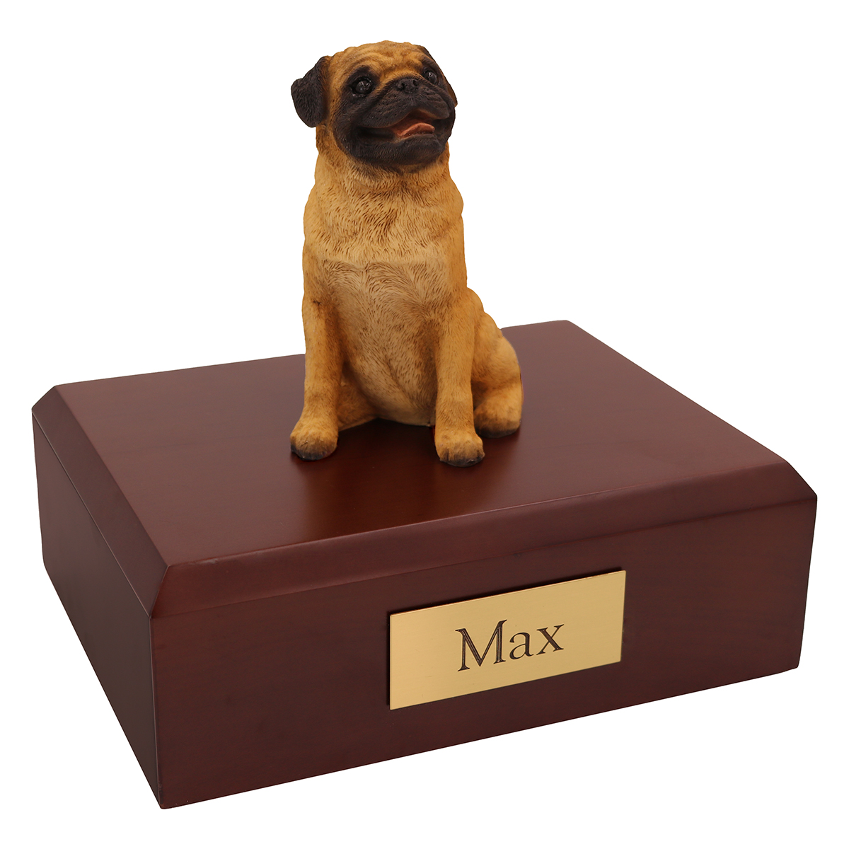 Dog, Pug, Sitting - Figurine Urn