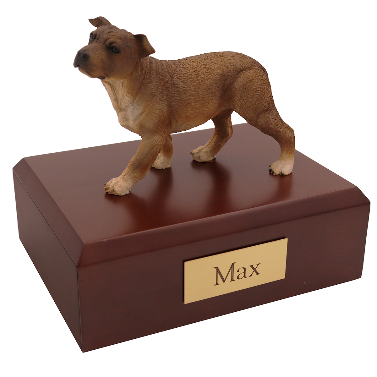 Dog, Staffordshire Terrier, Standing - Figurine Urn