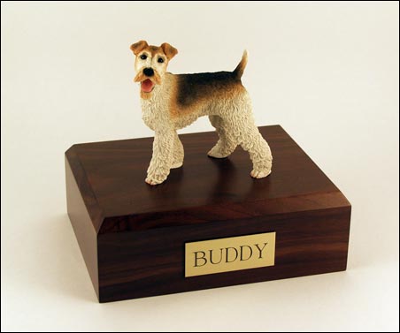 Dog, Wire Fox Terrier, Standing - Figurine Urn