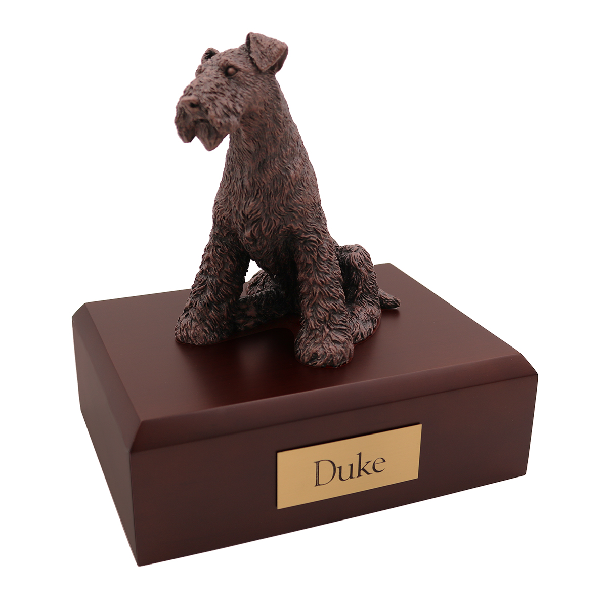 Dog, Airedale, Bronze - Figurine Urn