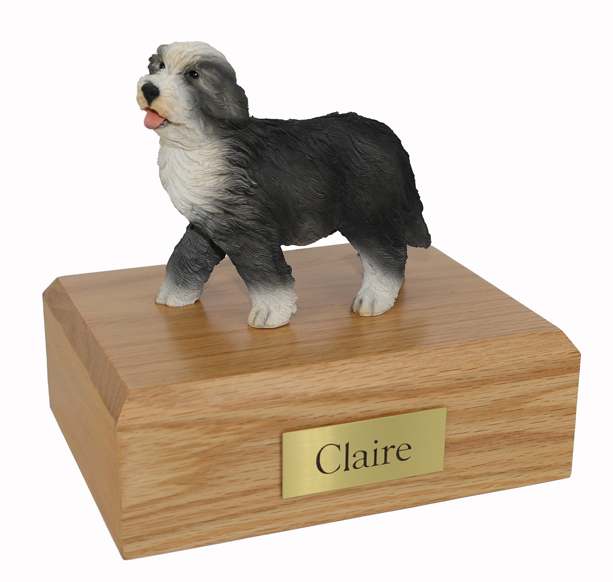 Dog, Bearded Collie - Figurine Urn