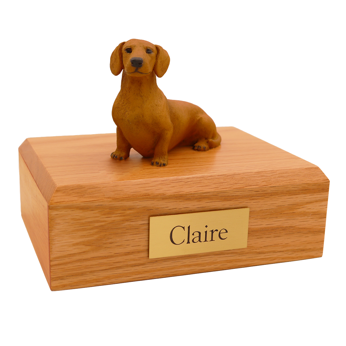 Dog, Dachshund, Red/Brown - Figurine Urn