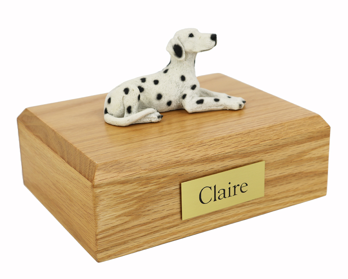 Dog, Dalmatian, Laying - Figurine Urn