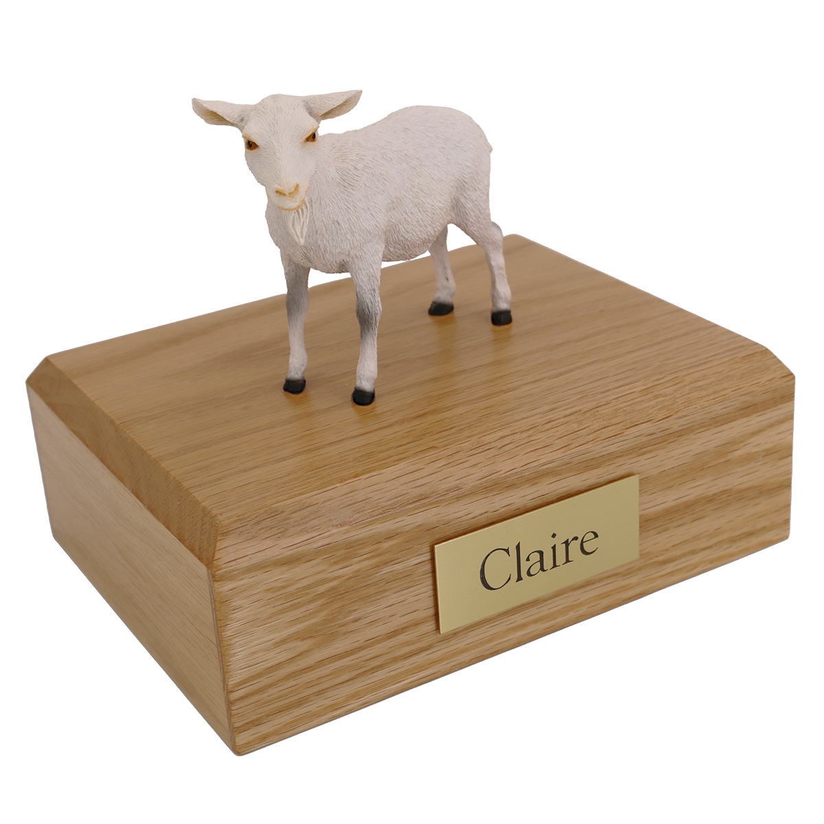 Goat White - Figurine Urn