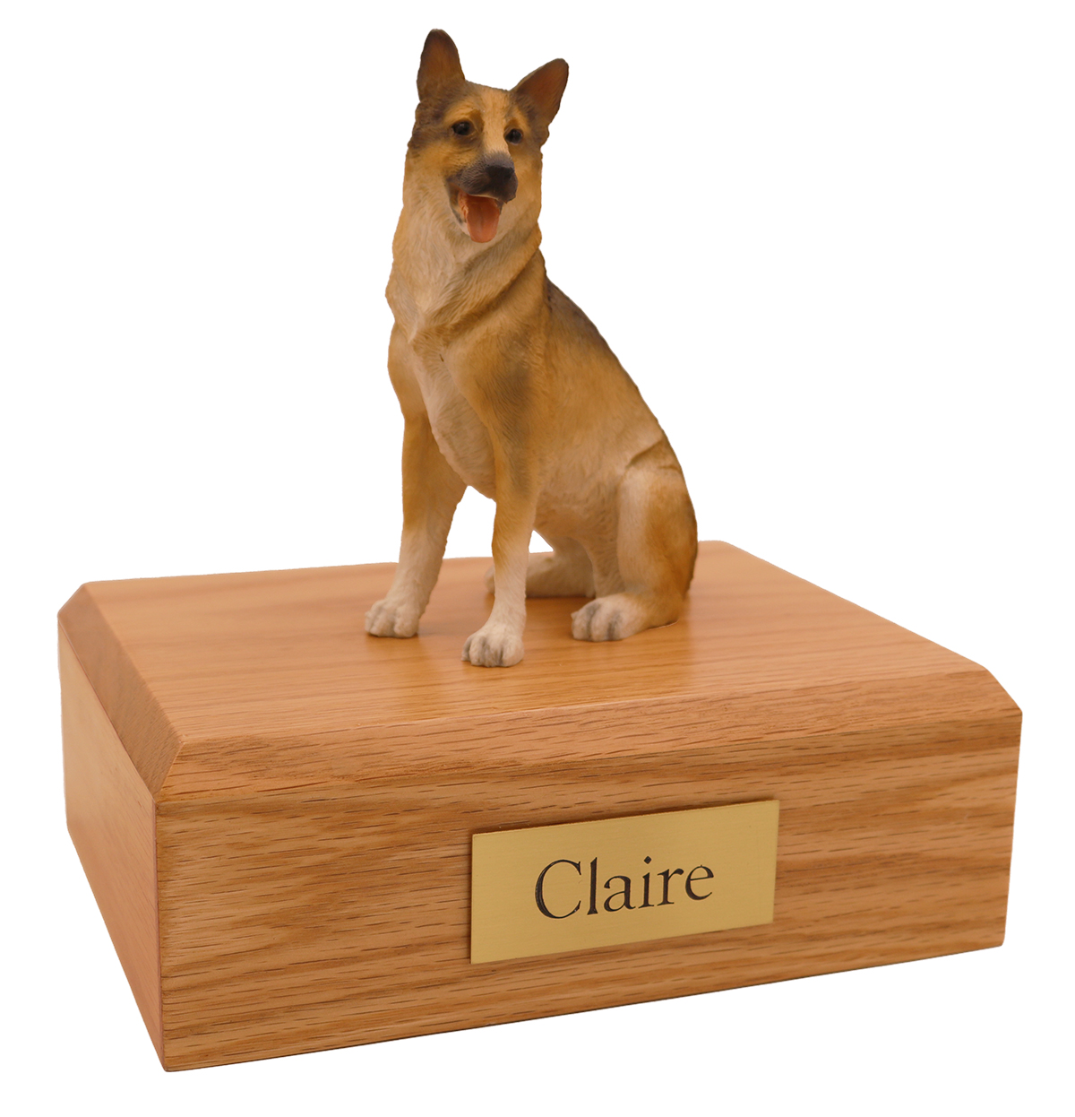 Dog, German Shepherd Sitting - Figurine Urn
