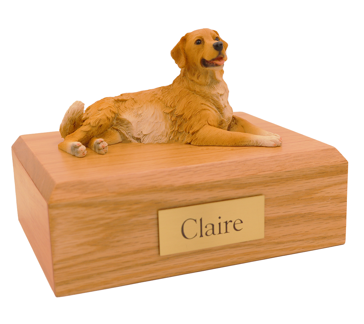 Dog, Golden Retriever, Laying - Figurine Urn