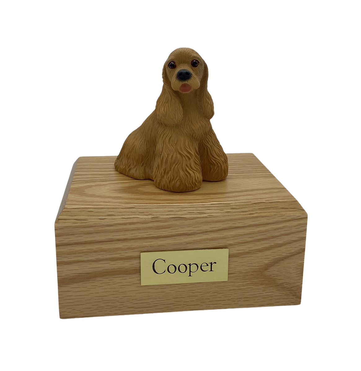Dog, Cocker Spaniel, Buff - Figurine Urn