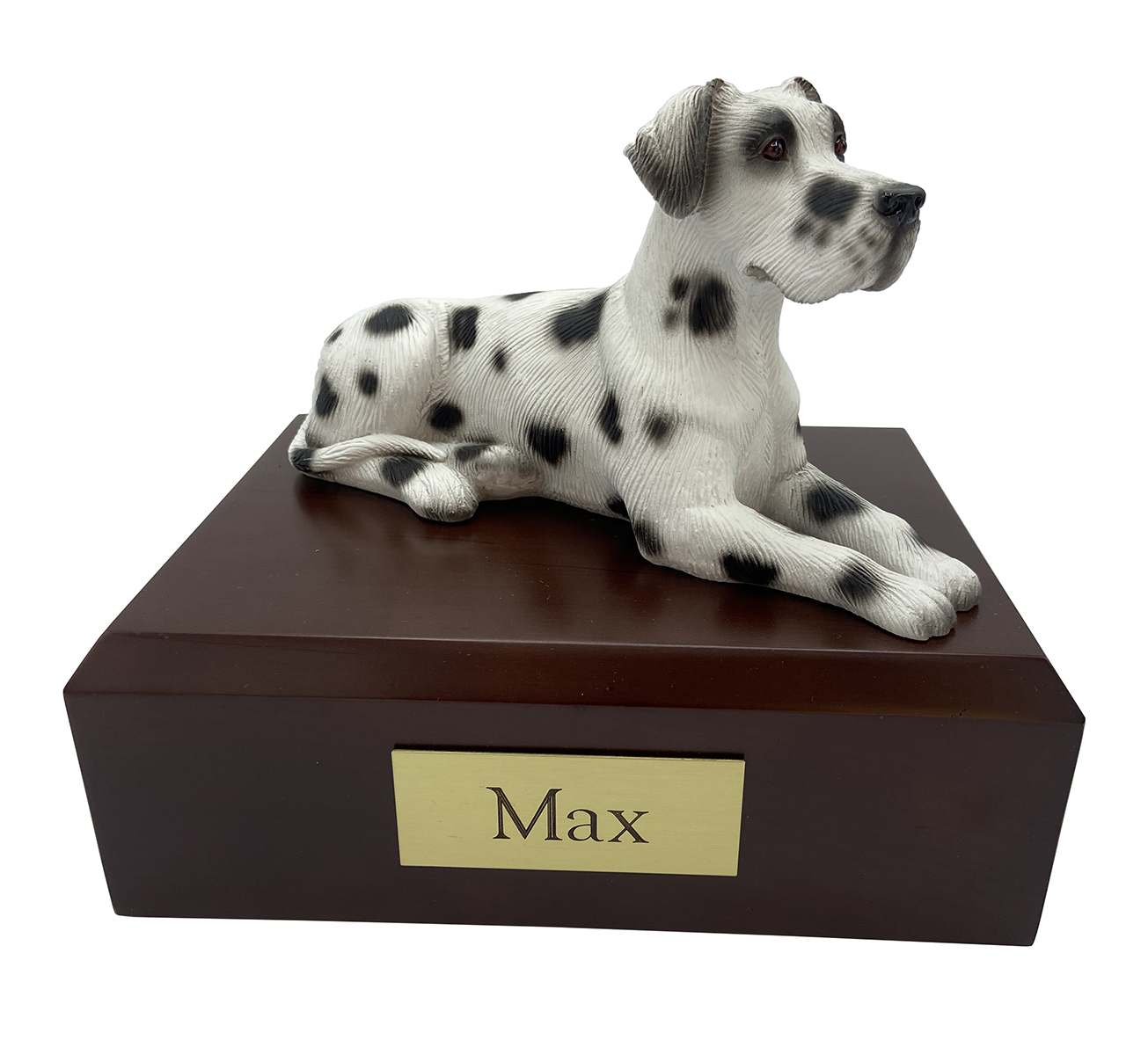 Dog, Great Dane, Harlequin (Ears Down) - Figurine Urn