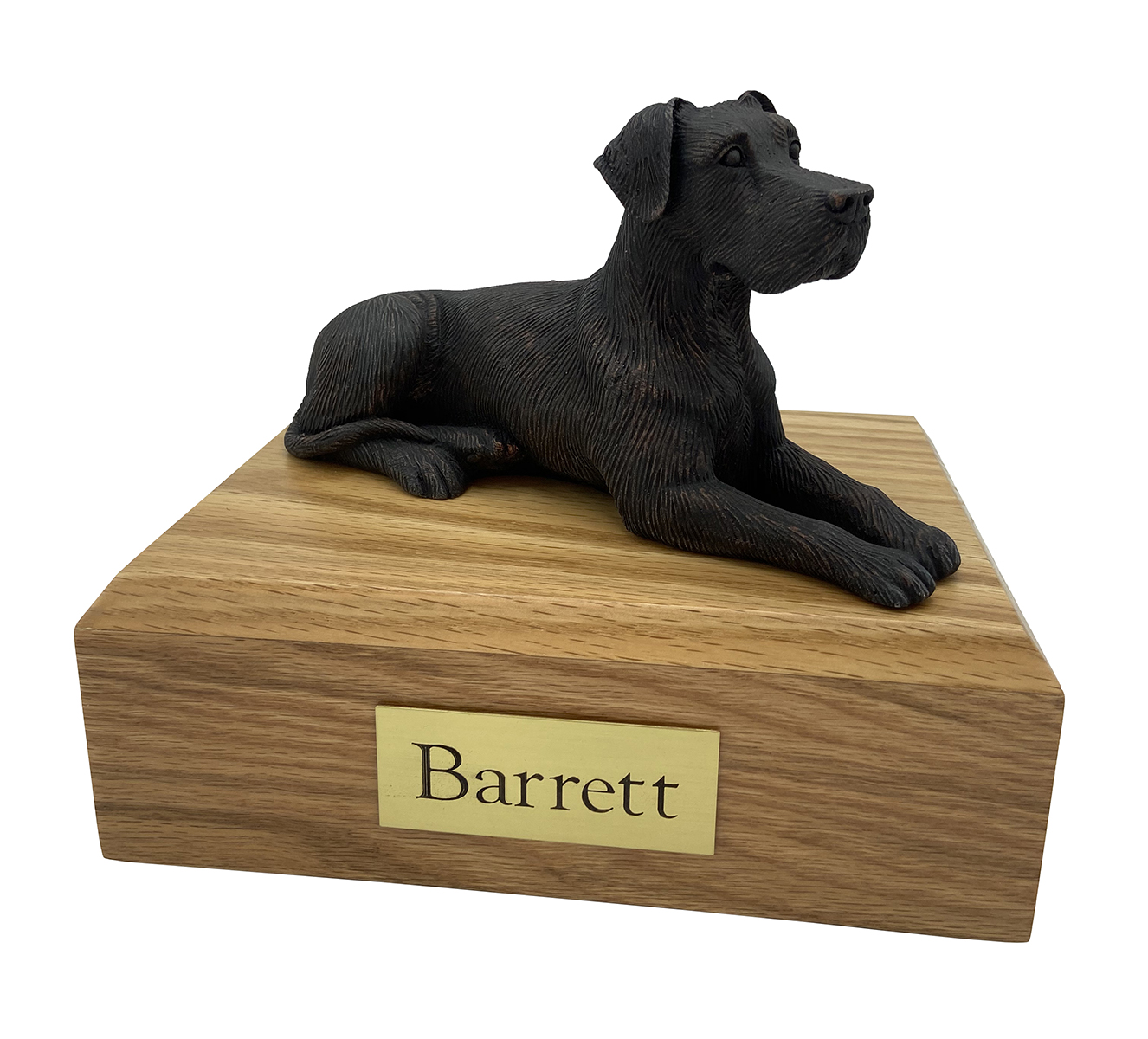 Dog, Great Dane, Bronze (Ears Down) - Figurine Urn