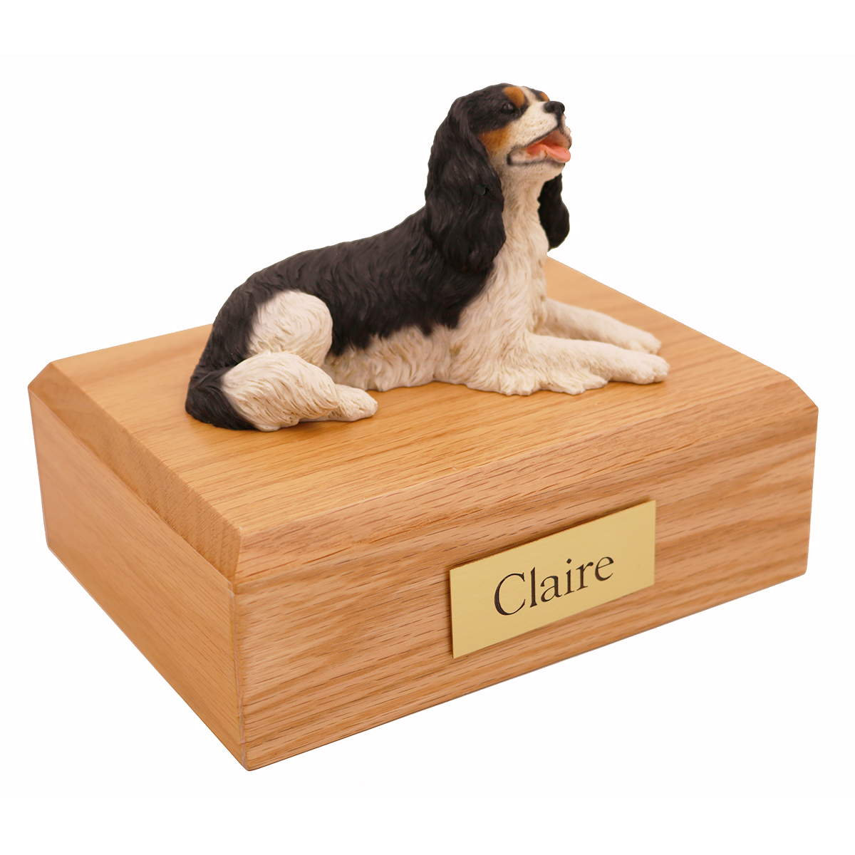Dog, King Charles Spaniel, Black - Figurine Urn