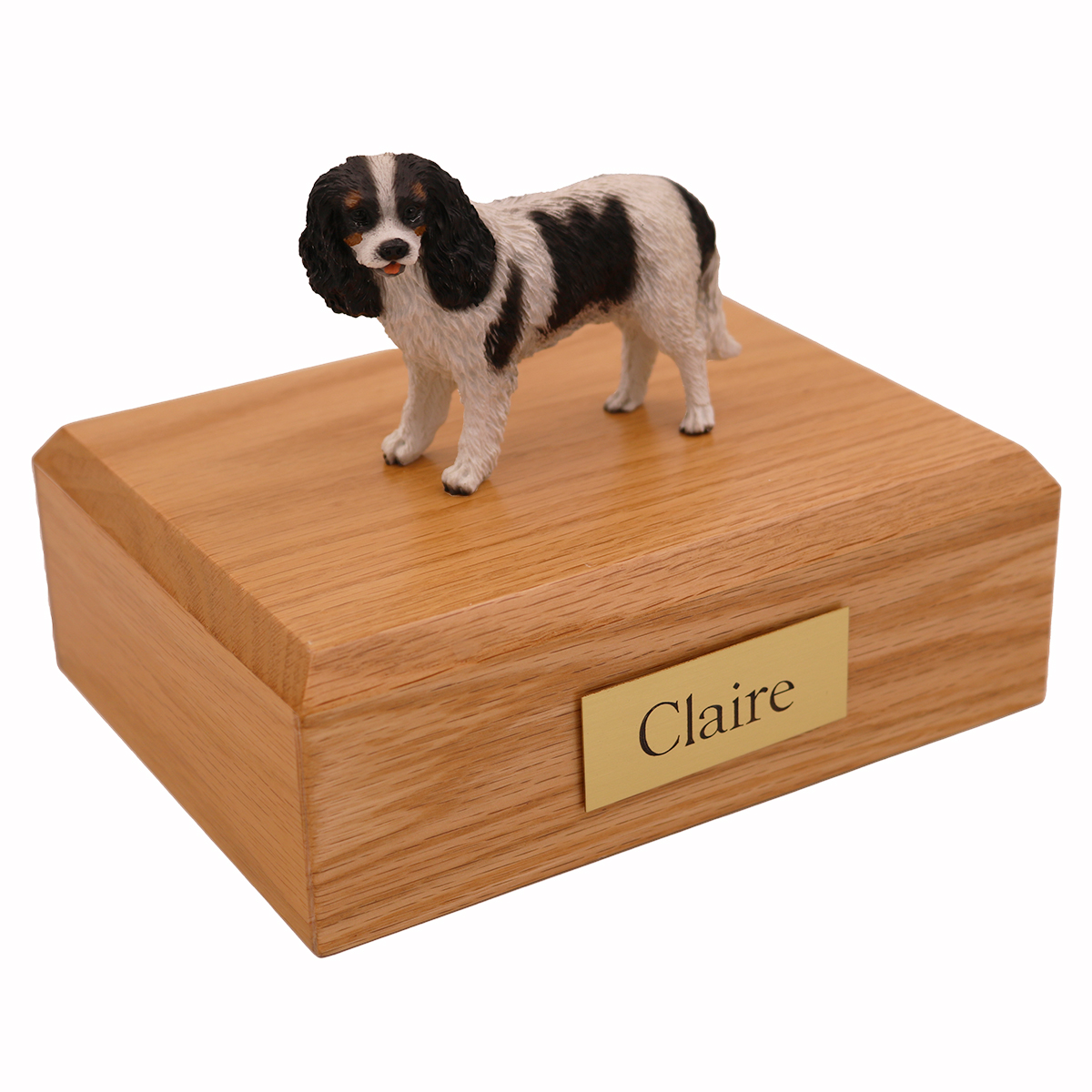 Dog, King Charles Spaniel, Black - Figurine Urn