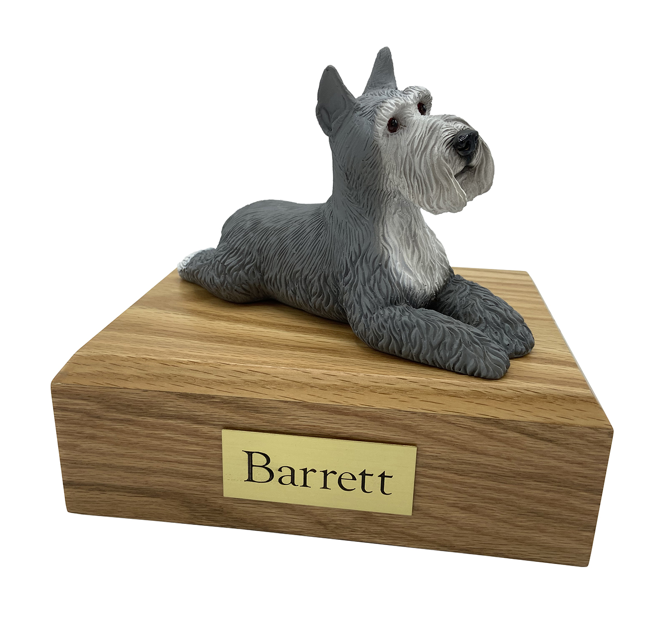 Dog, Schnauzer, Grey (Ears Up) - Figurine Urn