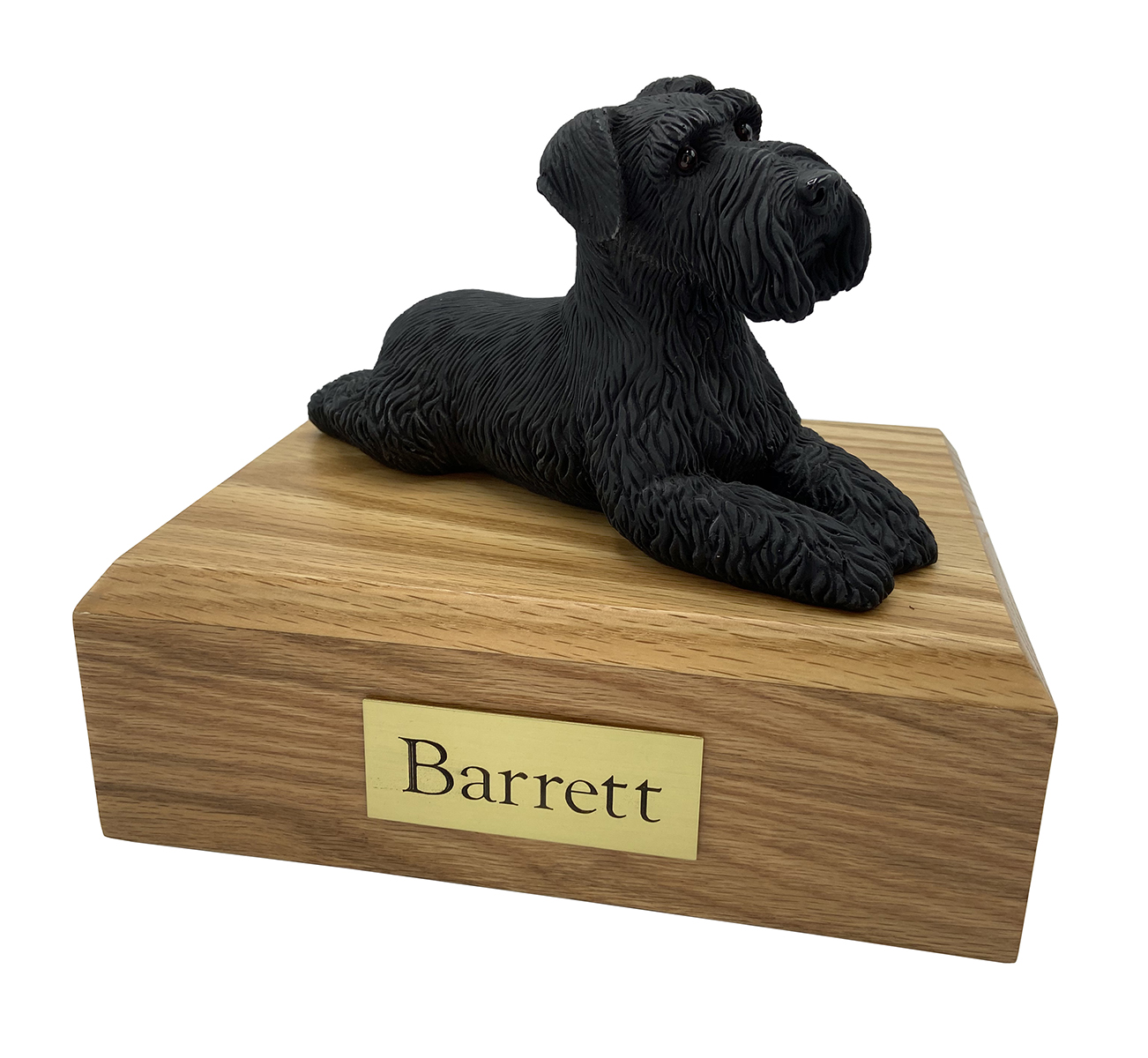 Dog, Schnauzer, Black (Ears Down) - Figurine Urn