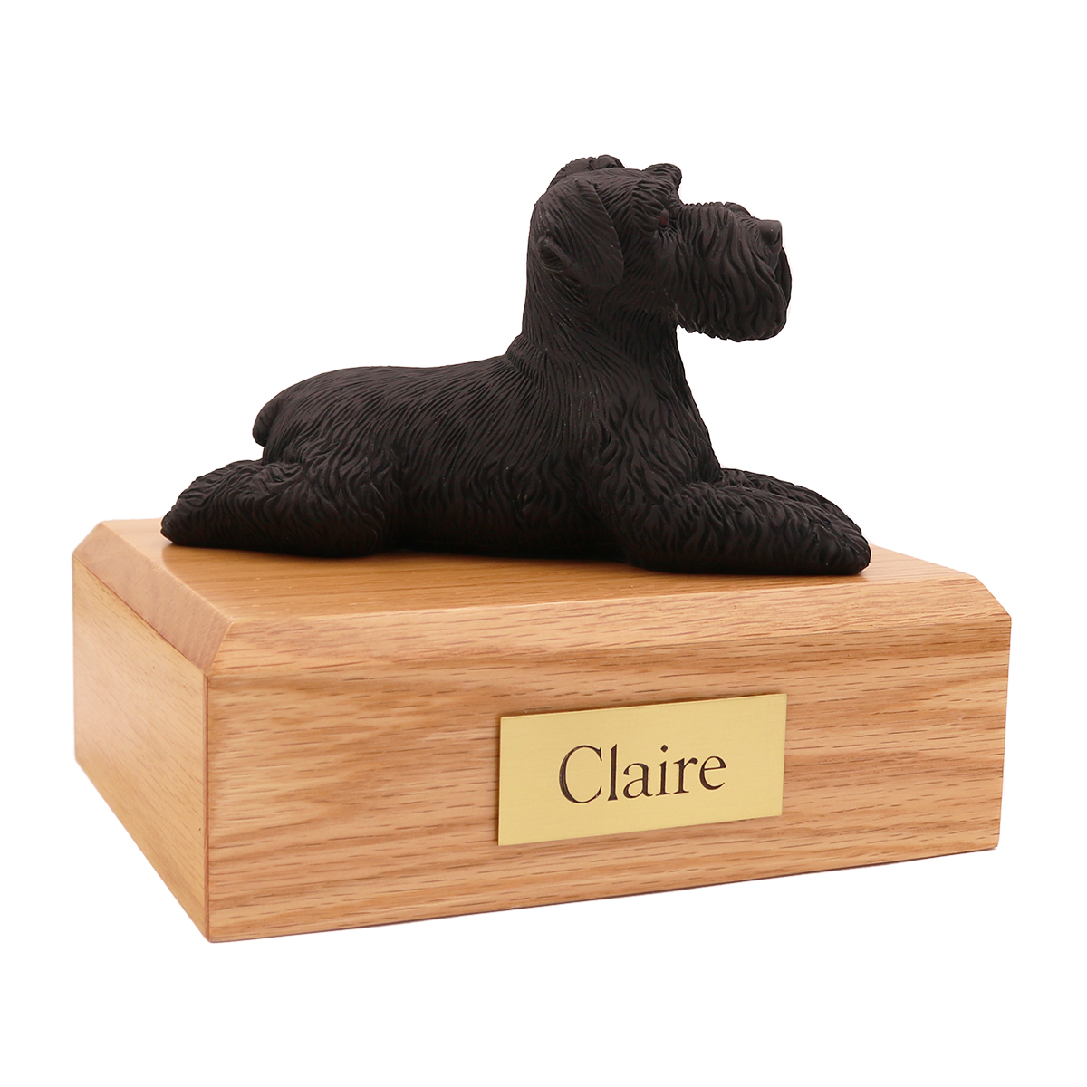 Dog, Schnauzer, Black (Ears Down) - Figurine Urn