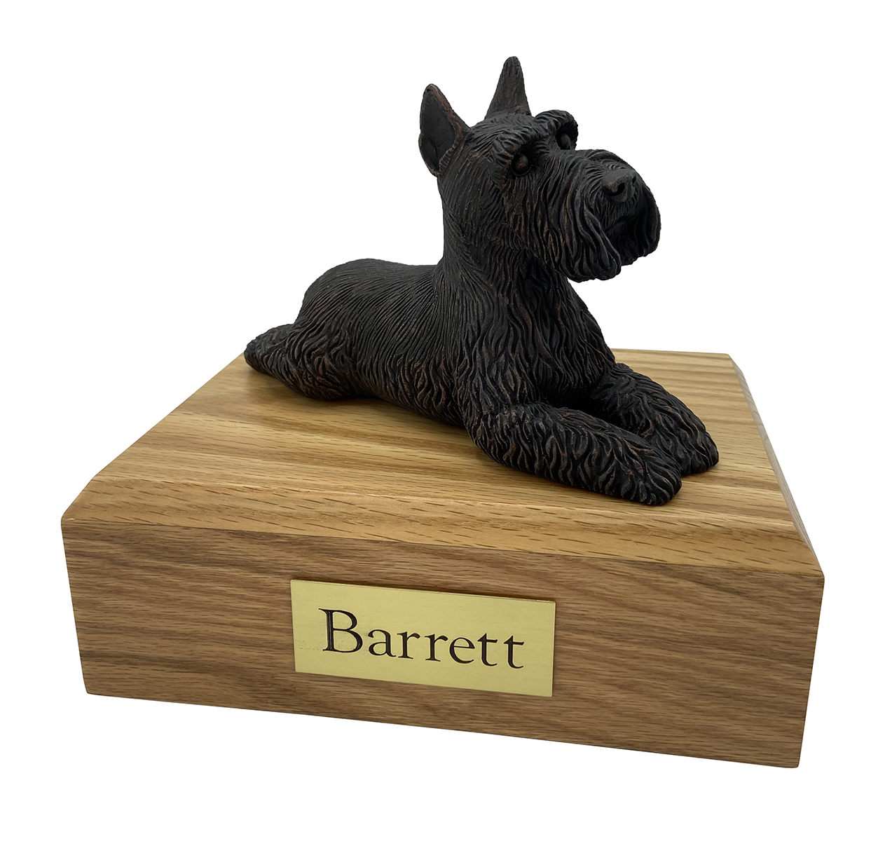 Dog, Schnauzer, Bronze (Ears Up) - Figurine Urn