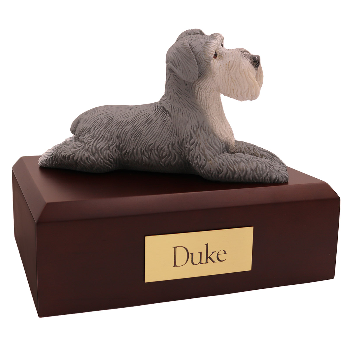 Dog, Schnauzer, Gray (Ears Down) - Figurine Urn