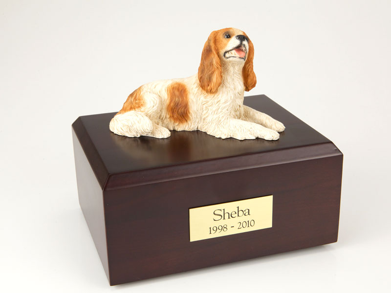 Dog, King Charles Spaniel, Brown - Figurine Urn