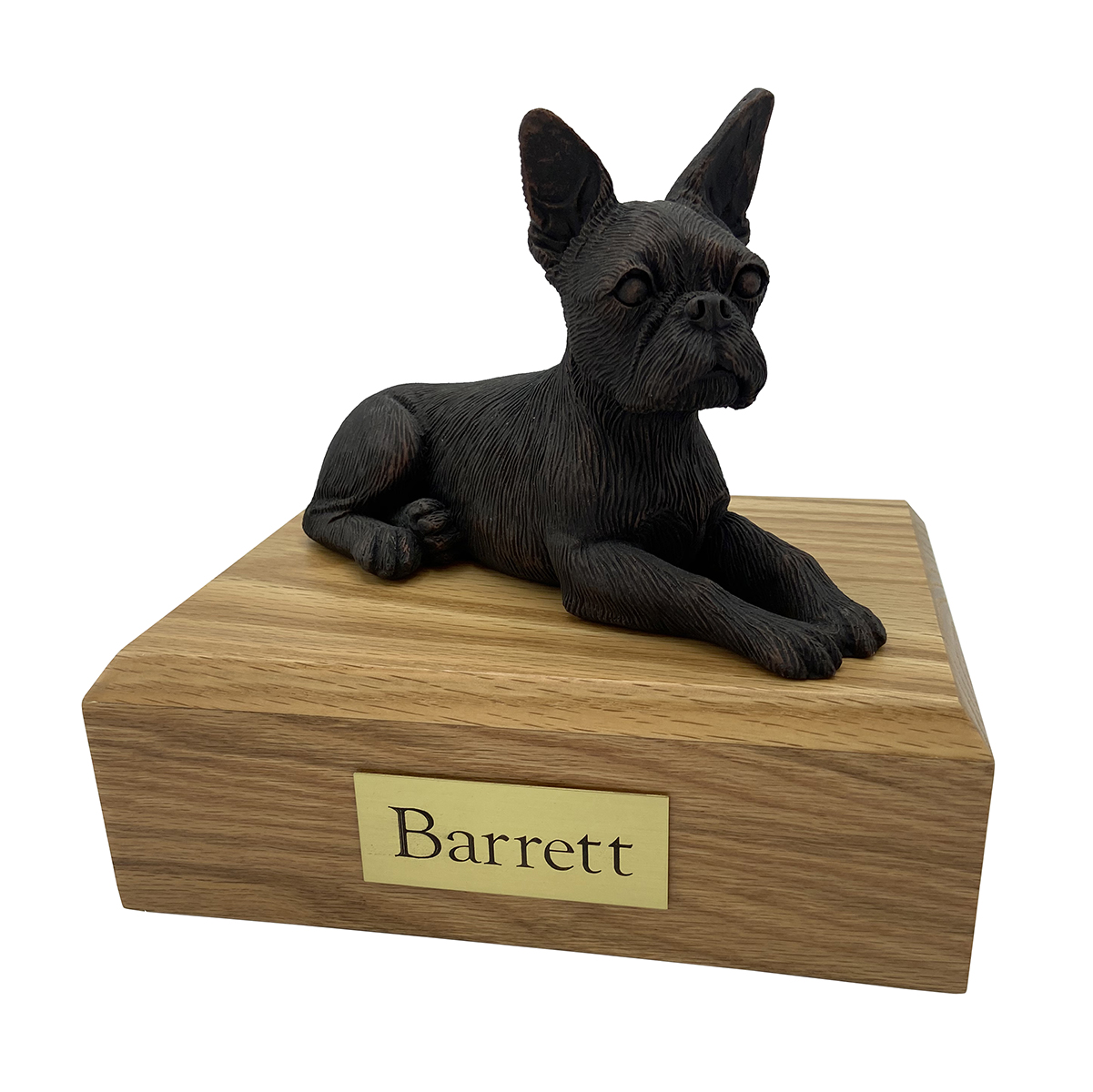 Dog, Boston Terrier, Bronze - Figurine Urn