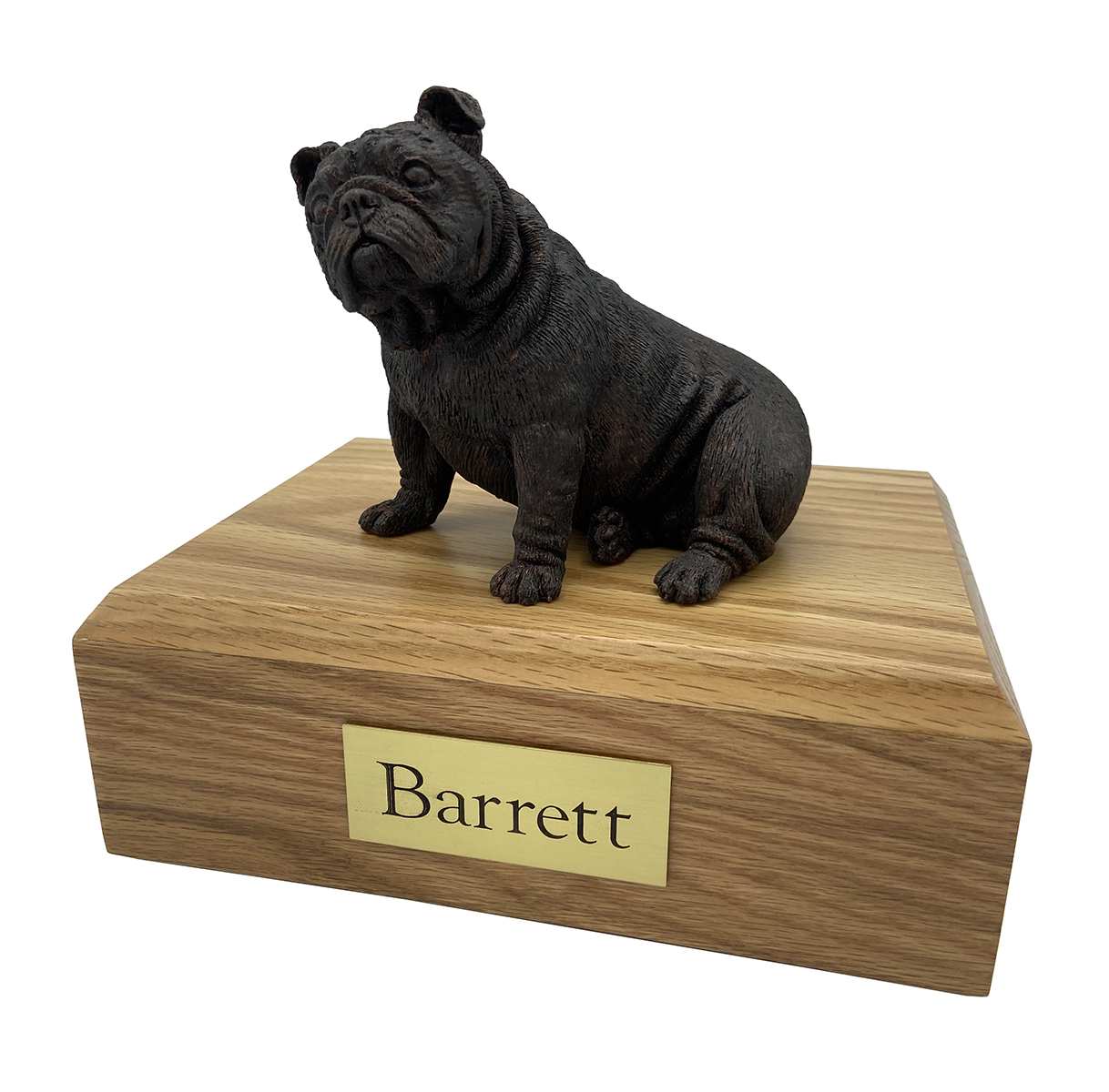 Dog, Bulldog, Bronze - Figurine Urn