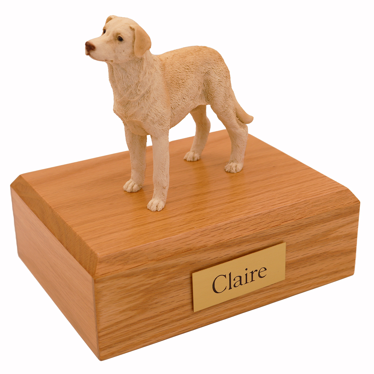 Dog, Labrador, Yellow Standing - Figurine Urn