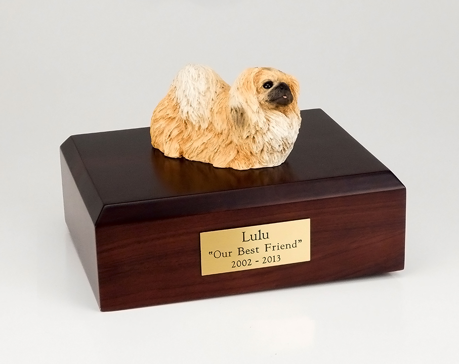 Dog, Pekingese, Tan - Figurine Urn