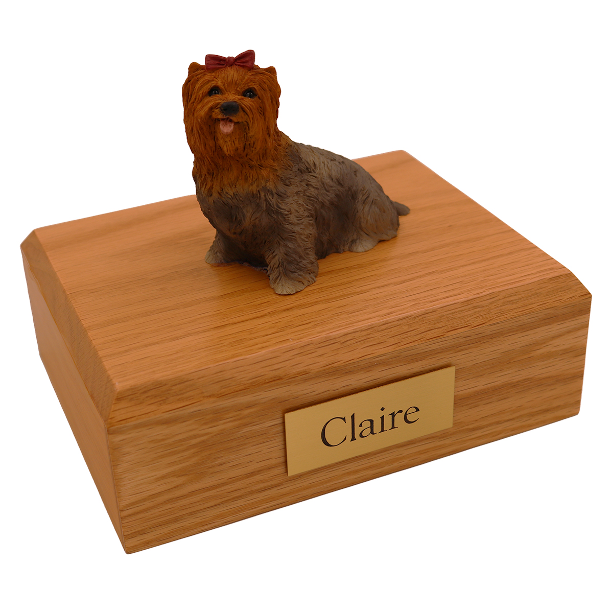 Dog, Yorkshire Terrier, Brown - Figurine Urn