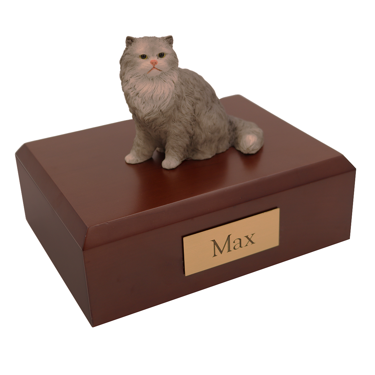 Cat, Persian, Grey - Figurine Urn