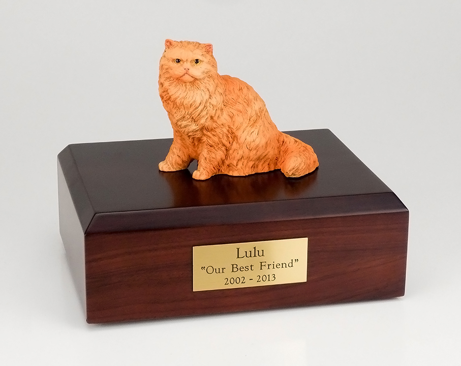 Cat, Persian, Orange - Figurine Urn